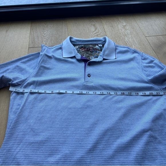 Robert Graham patterned white polo shirt - L - Picture 17 of 17